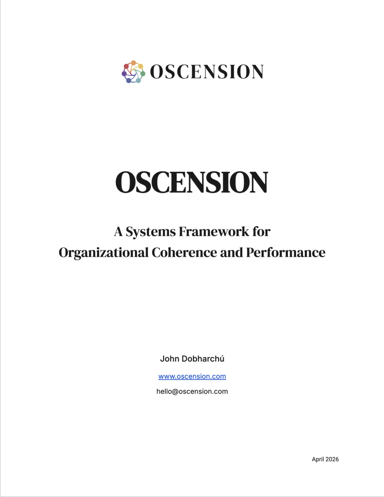 OSCENSION Whitepaper cover - 7-layer framework for organizational coherence and performance